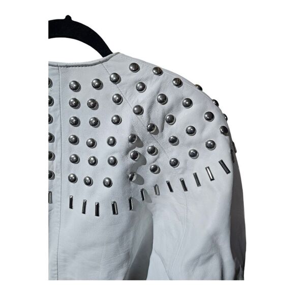 SOLD!! FIRENZE SANTA BARBARA Saks Fifth Avenue Leather Jacket - Size L - Picture 6 of 11